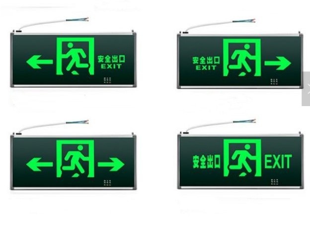 Hot sale Customized hanging emergency fire exit sign with LED Light