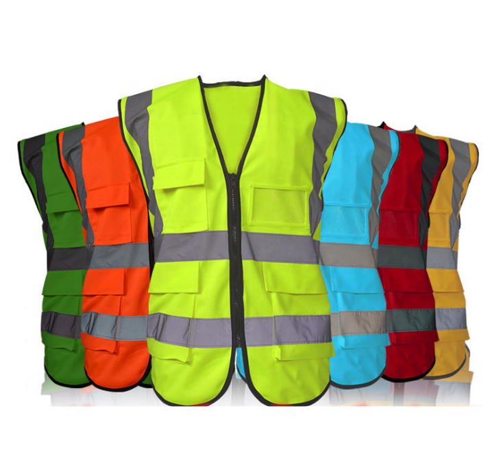 High quality Polyester reflective safety vests for hi vis winter jacket purple safety vest logo