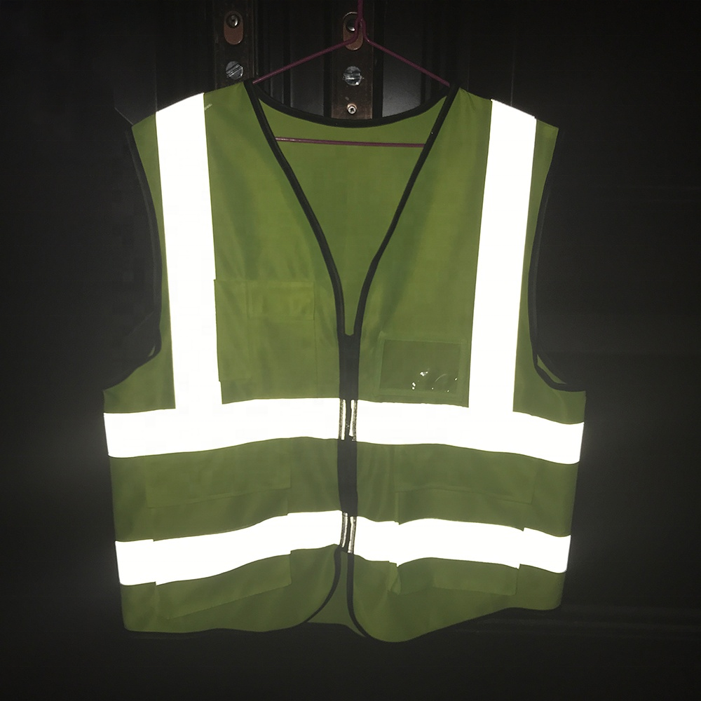 High quality Polyester reflective safety vests for hi vis winter jacket purple safety vest logo