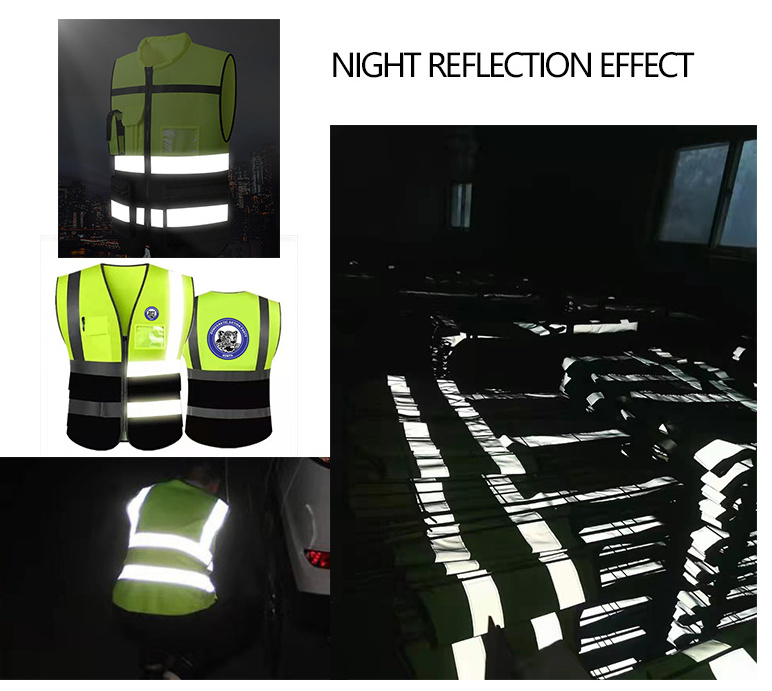 High visibility vest ce reflector jackets motorcycle vest reflective striping protective vest with safety jacket for bike