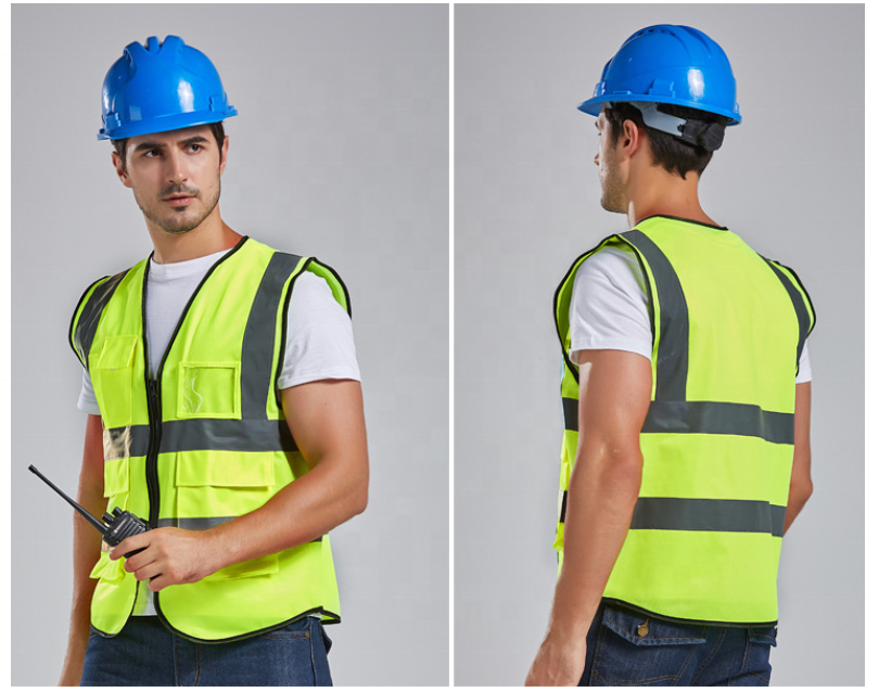 Manufacture wholesale  professional high visibility mesh construction workwear traffic reflective safety  vest