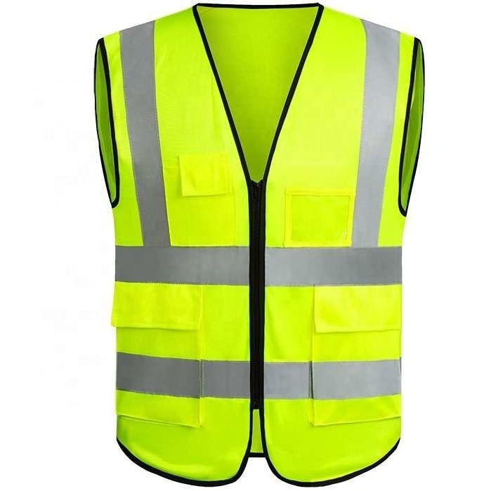 Manufacture wholesale  professional high visibility mesh construction workwear traffic reflective safety  vest