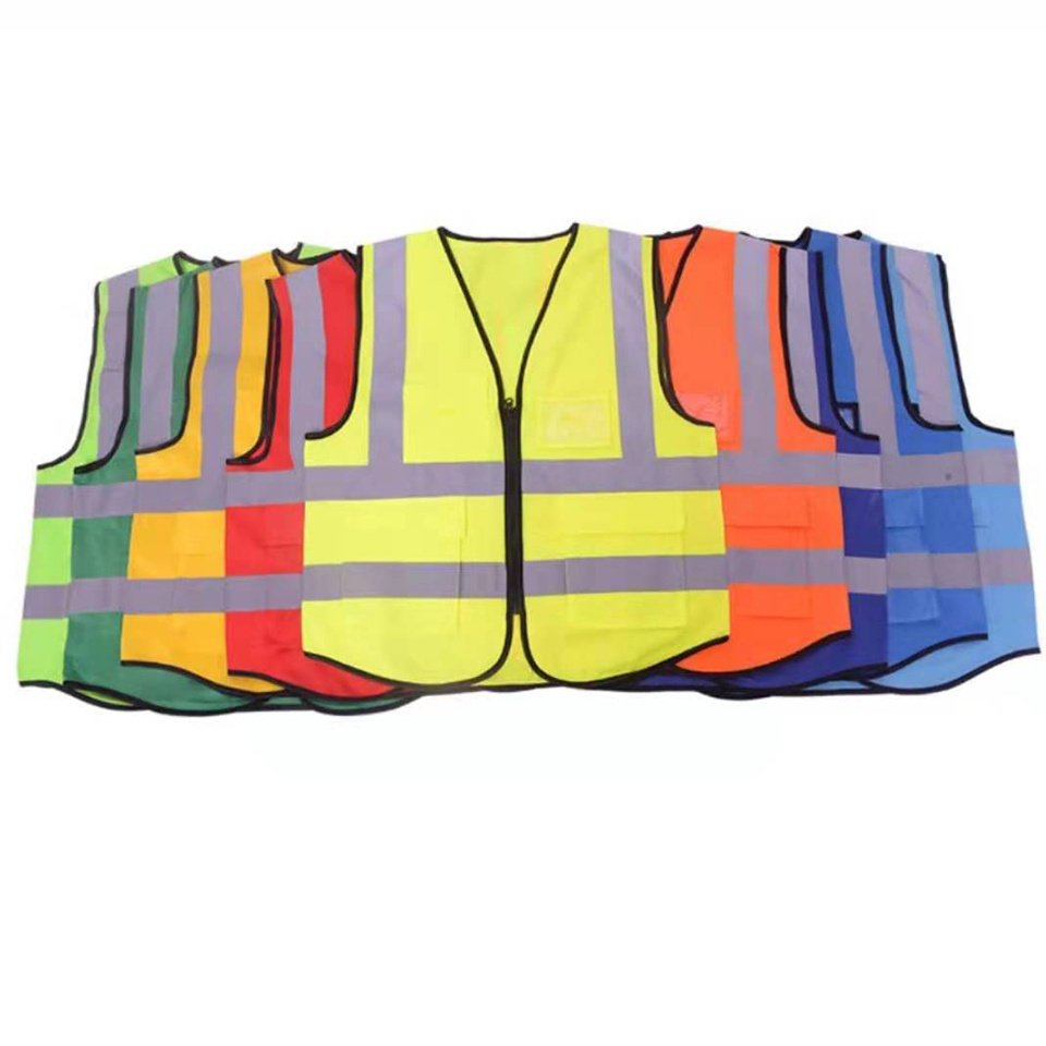 Chaleco de seguridad EN471 class 2 hi vis custom clothes safety reflective vest with reflective tape