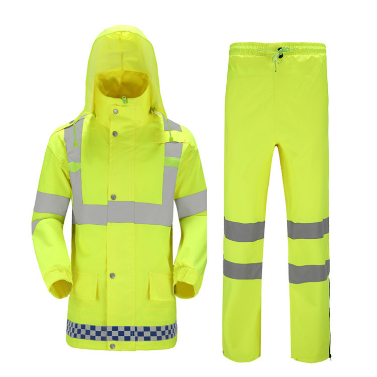 Customized logo high visibility reflective cotton safety workwear men working coveralls overall work suit work clothes