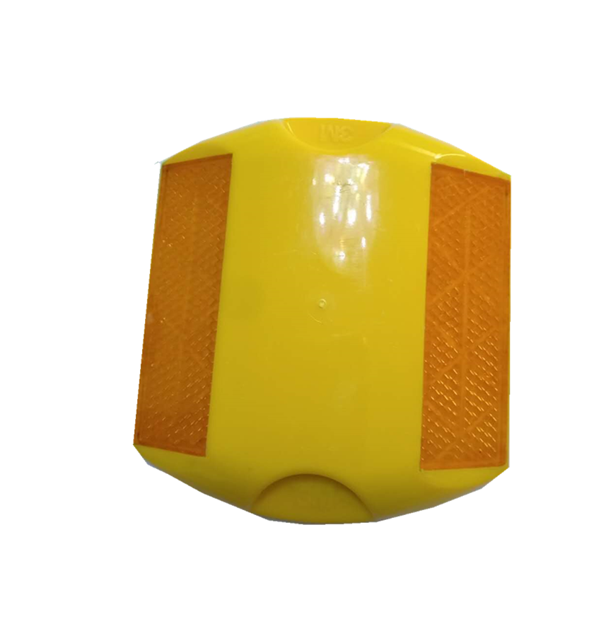 Highway reflector 3-M reflective raised pavement marker yellow plastic cat eyes road stud