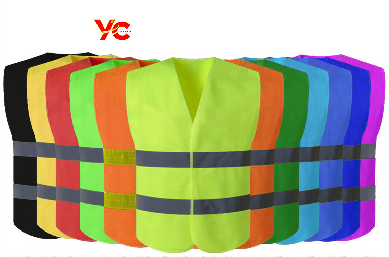 High Visibility Black Safety Vest With Zipper Logo Customized Work Wear Black Safety Vest Reflective