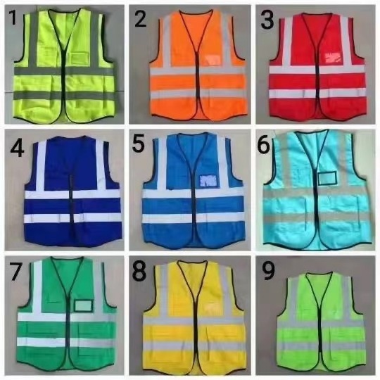 Hi Vis Vest Chalecos De Seguridad Reflectante De Tela Safety Vest Ansi 2 Class