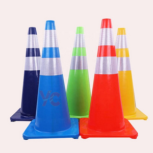 Manufacture Top Sale 70 Cm Road Cone Flexible Pvc Safety Used Traffic Cone