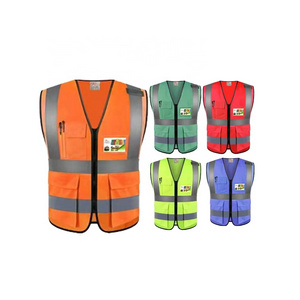 Chaleco reflectante veat colete laranja chalecos de seguridad plus size jackets safety vest chaleco reflectivo gilet antistatic