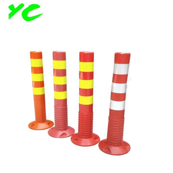 High Visibility PVC Traffic Flexible Delineator warning safety bollard Post