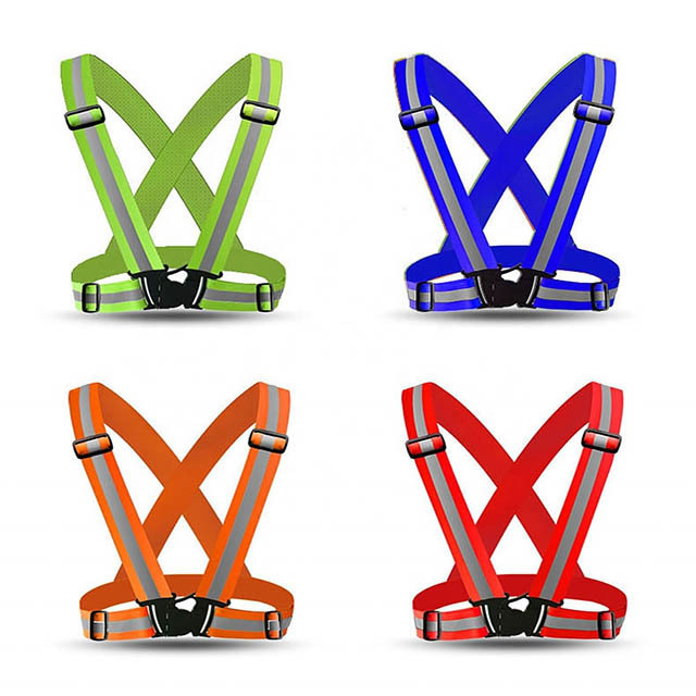 Hot Selling Running Vest Cycling High Visibility Safety Belt Reflective Sash reflective walking vests