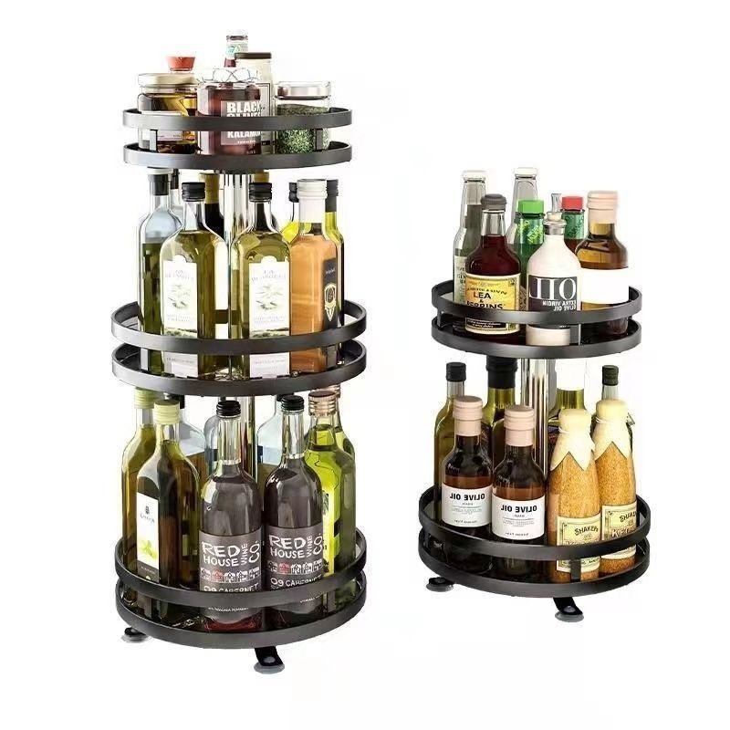 Spice Spinner Three-Tiered Spice Organizer & Holder That Saves Space,  Display Shelf, Spice Rack Kitchen Cabinet Organizer