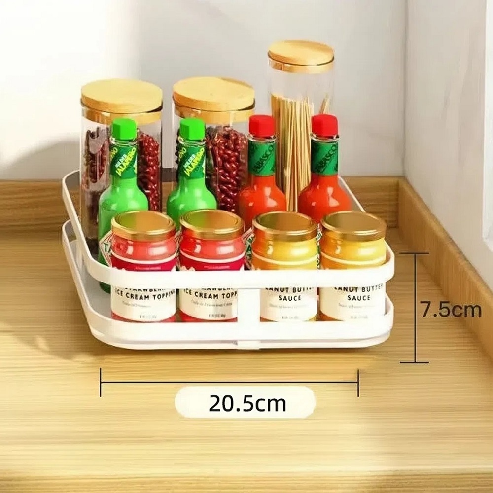 Spice Spinner Three-Tiered Spice Organizer & Holder That Saves Space,  Display Shelf, Spice Rack Kitchen Cabinet Organizer