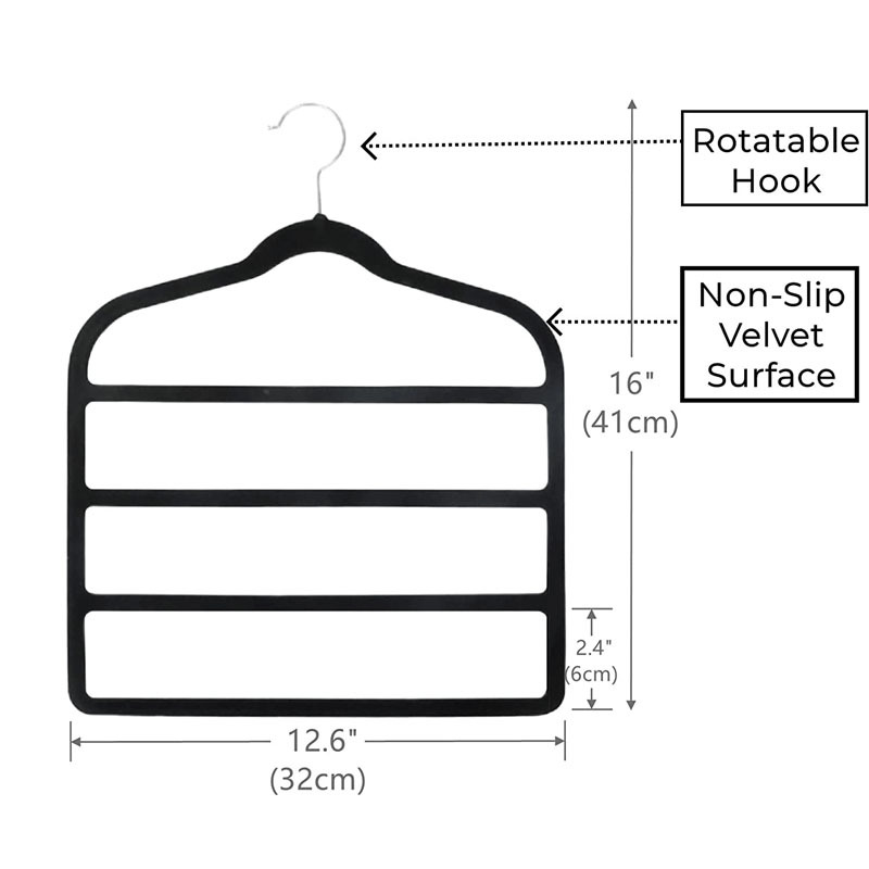 Closet Organizers and Storage, Organization and Storage Pants Hangers, Space-Saving,Velvet Hangers