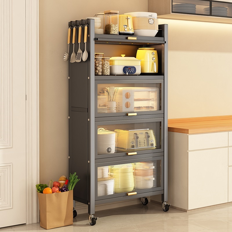 Large Capacity Home Accessories Kitchenware Organizer Shoes Showing Rack Fully Closed Cabinet Multi-layer Storage Shelf