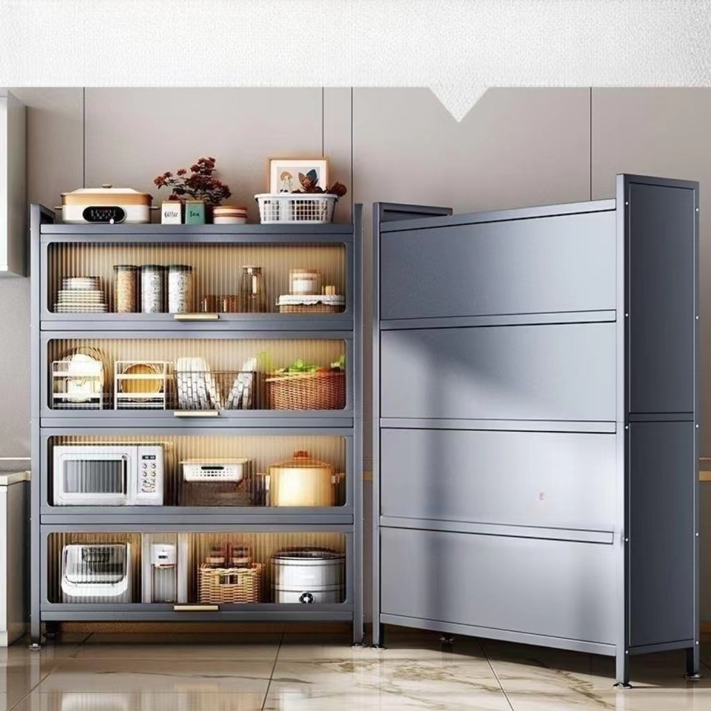 Large Capacity Home Accessories Kitchenware Organizer Shoes Showing Rack Fully Closed Cabinet Multi-layer Storage Shelf