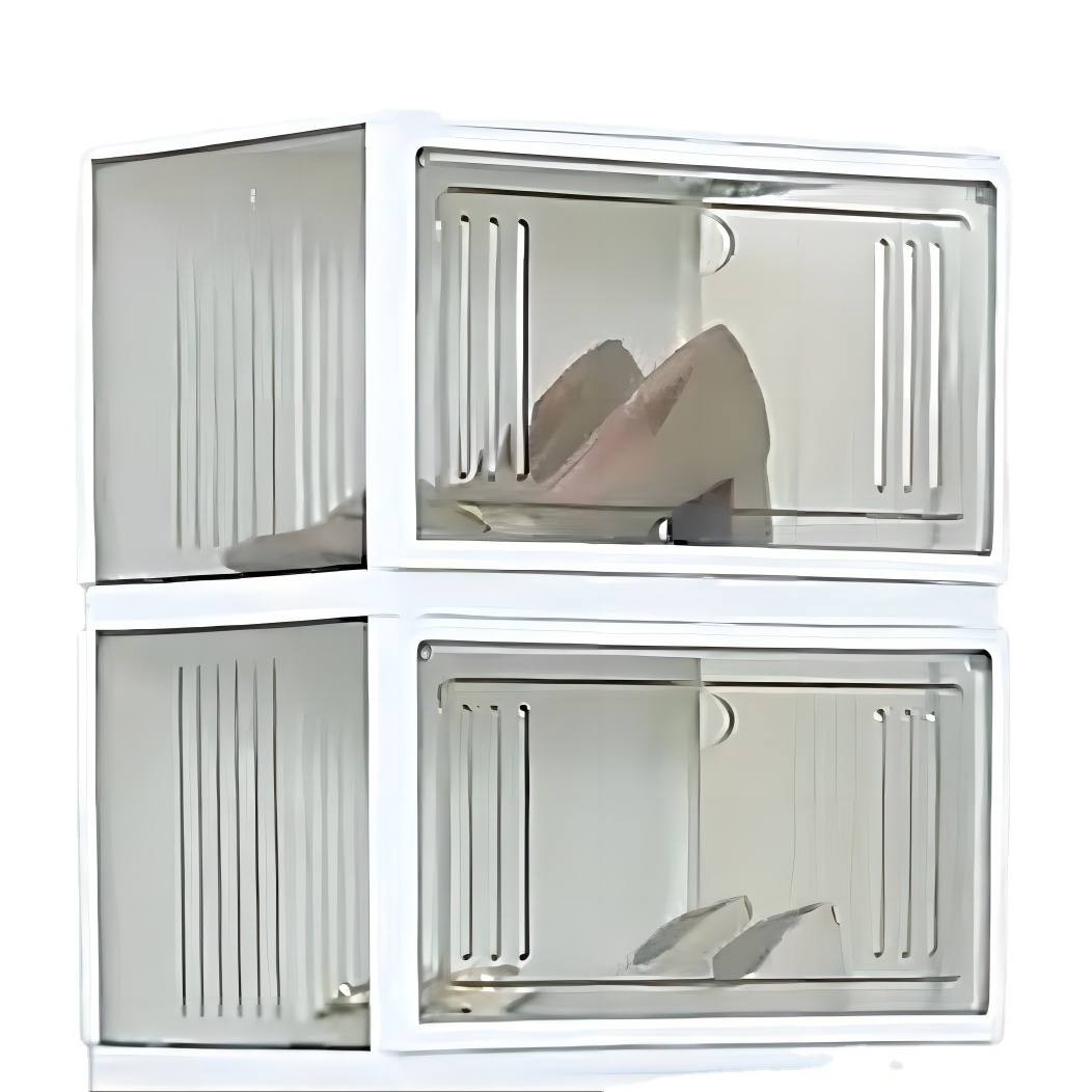 Modern Shoes Boxes Dustproof Moistureproof Stacking Shoes Storage Cabinet Foldable Rack for Home