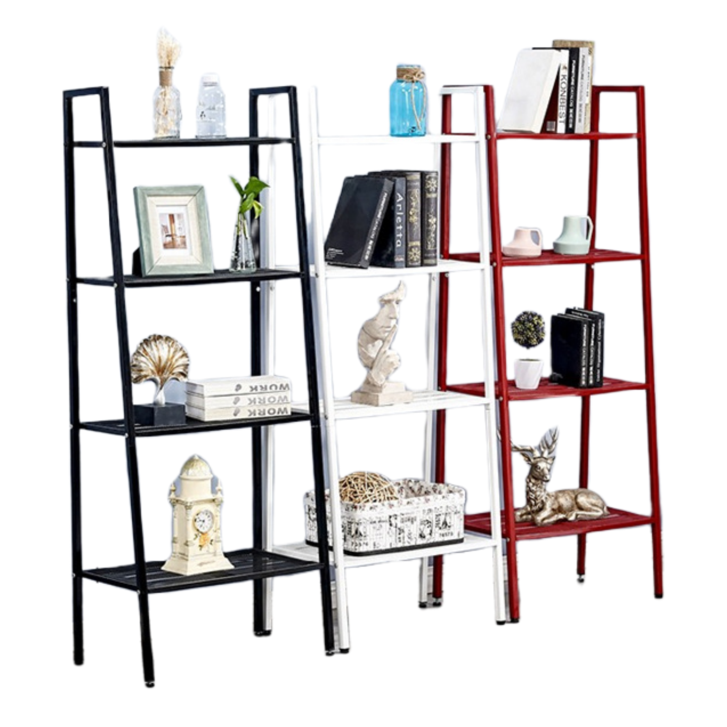 Multifunction Goods Shelves Stable Living Room Furniture Metal Shoe Racks  Ladder-Shaped Flower Stand