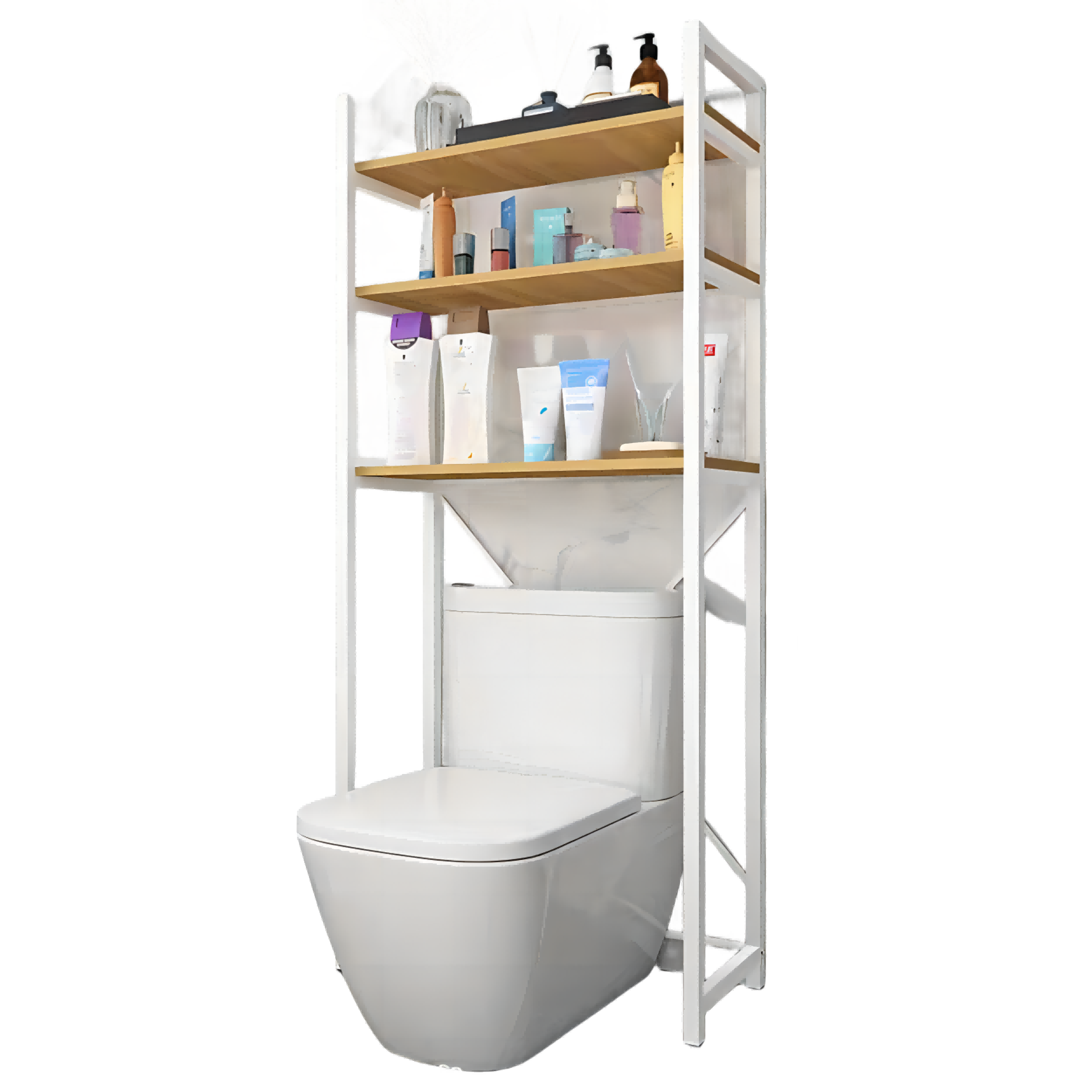 Metal Laundry Storage Organizer Rack Storage Rack Home Furniture 3 Tier Over Toilet Rack Wire Shelf For Bathroom Corner Stand