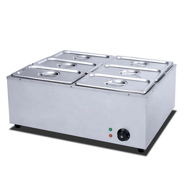 Commercial Restaurant Electric Food Warmer Stainless Steel/6 Pans Hot Food Display/Food Warmer Bain Marie