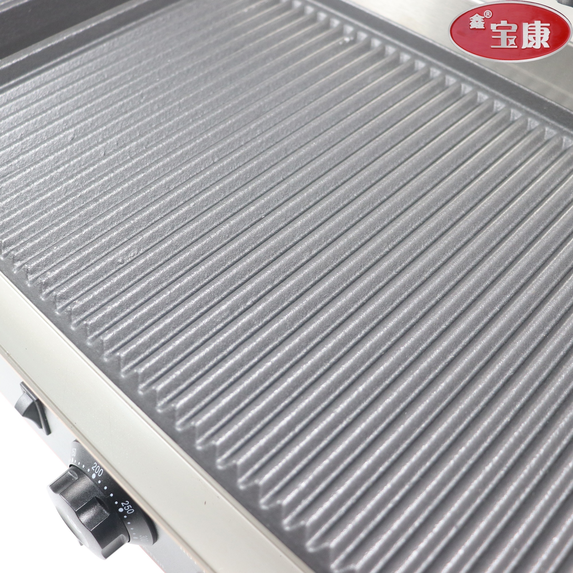 Wholesale Fast Food Kitchen Equipment Electric Beef Griller Table Top Burger Grilling Griddle Electric 220V Double Plate Contact