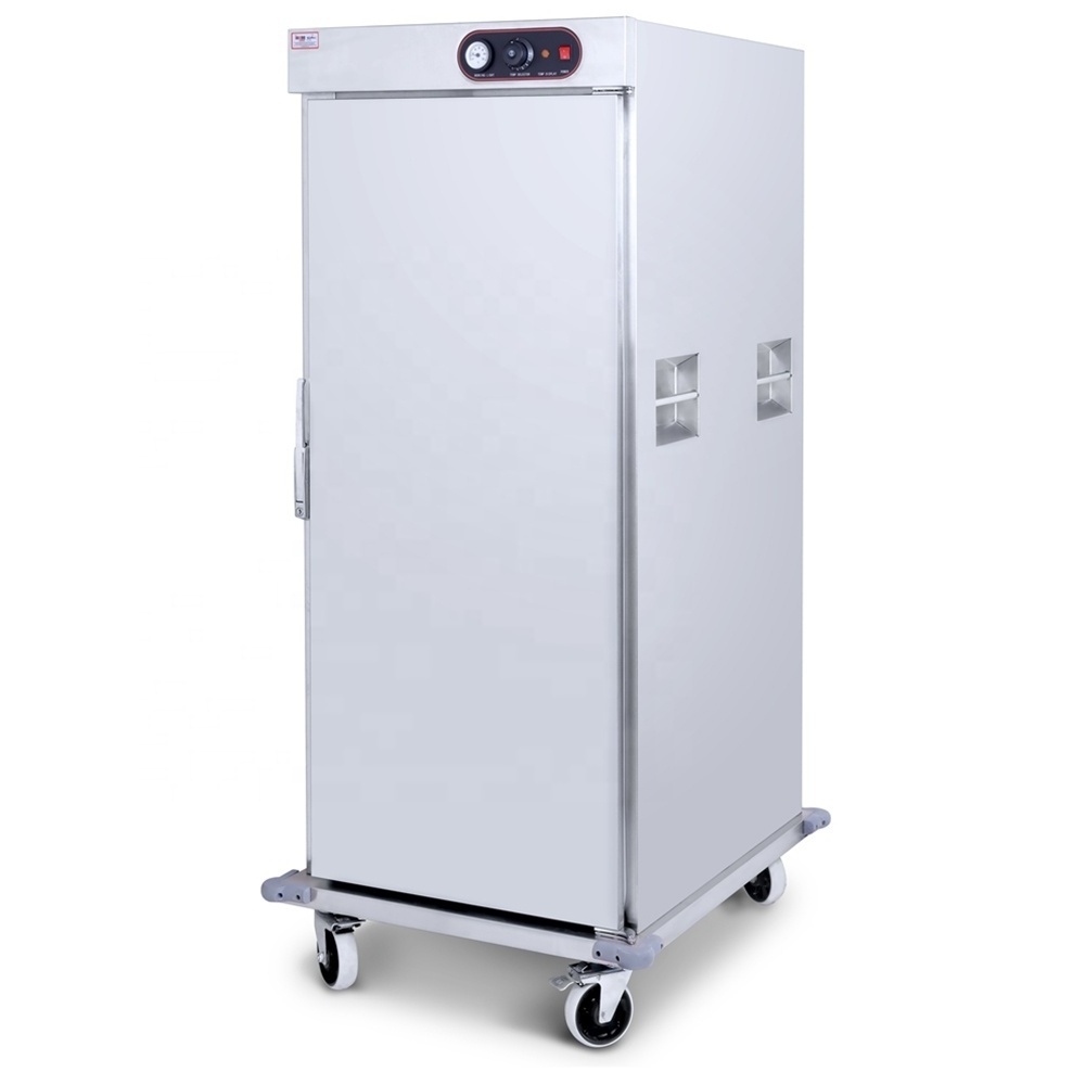 Commercial Trolley With Wheels And Single Door Restaurant Stainless Steel Electric Food Warmer Cart