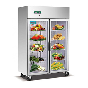 Display Vegetable Kitchen Freezer, Display Fresh Meat Refrigerator