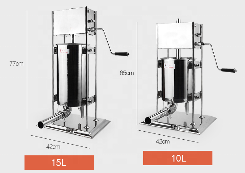 High Quality Commercial 304 Stainless Steel Meat Manual Sausage Stuffer