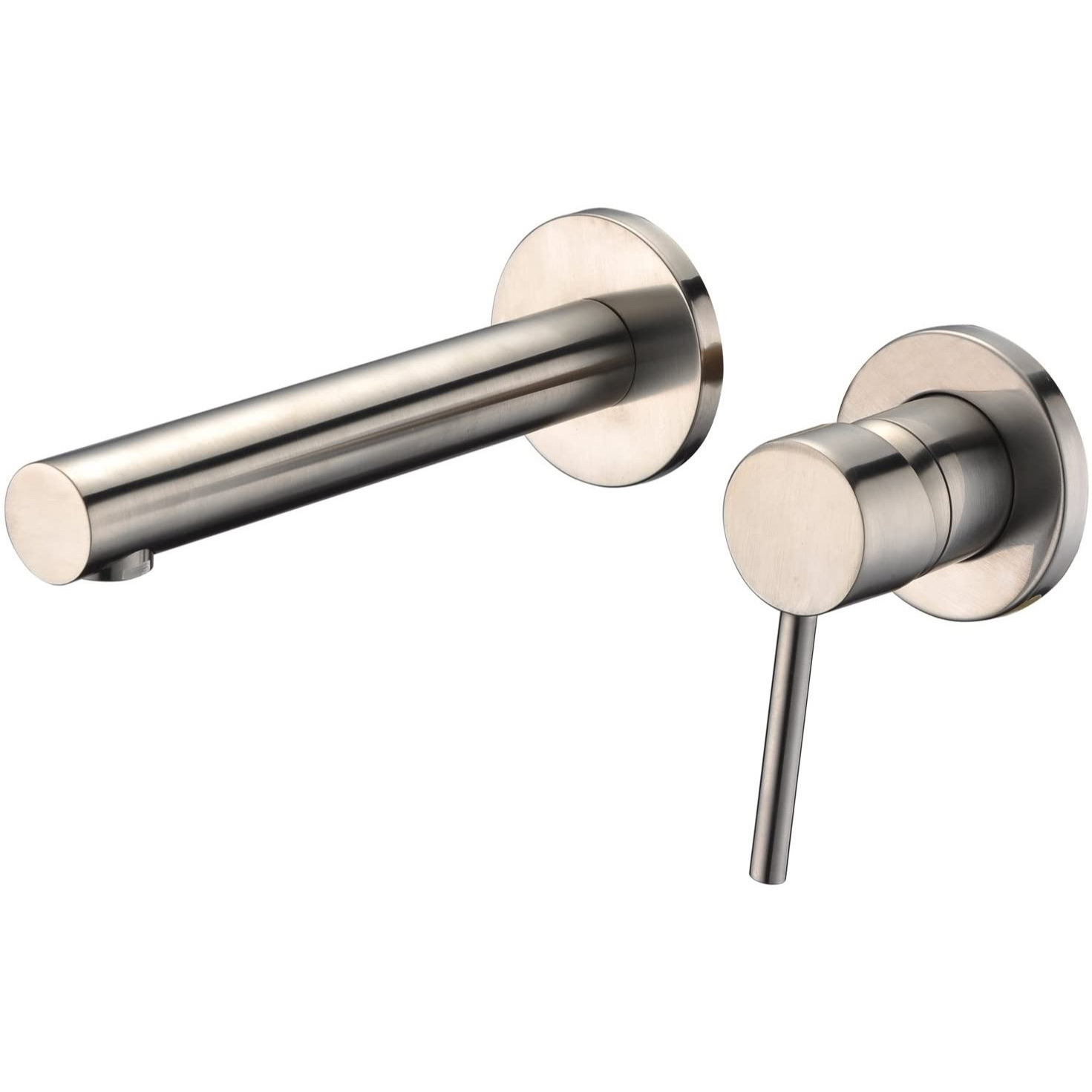 Wall Mount Bathroom Faucet Brushed Nickel,Valve Included