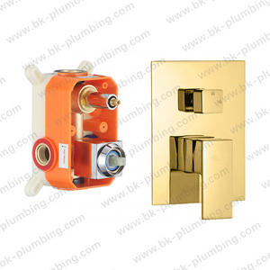 Popular In Wall Brass Shower Faucet Body Valve Concealed Square Bath Shower Mixer 2 Way Diverter Embedded Shower Body