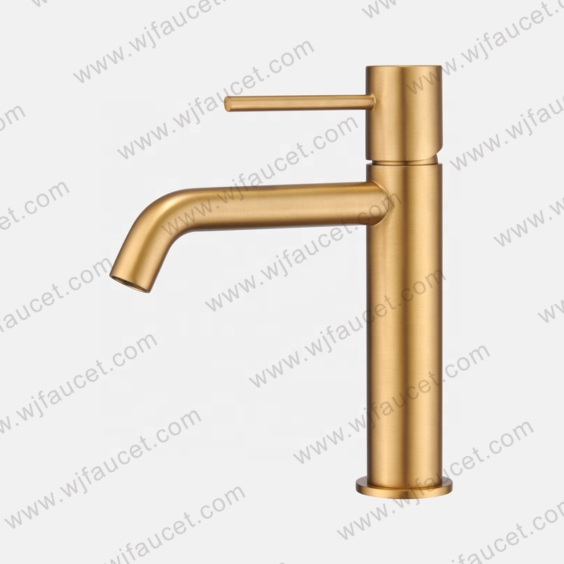 Grifos Para Lavabos Stainless Steel Faucet Commercial Brushed Gold Mixer Classic Mixer Tap For Bathroom