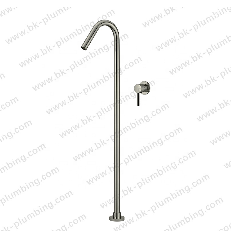 Gold Wall Mounted Taps Free Standing Basin Taps Freestanding Basin Mixer In-wall Bath Room Tub Sink Basin Faucet