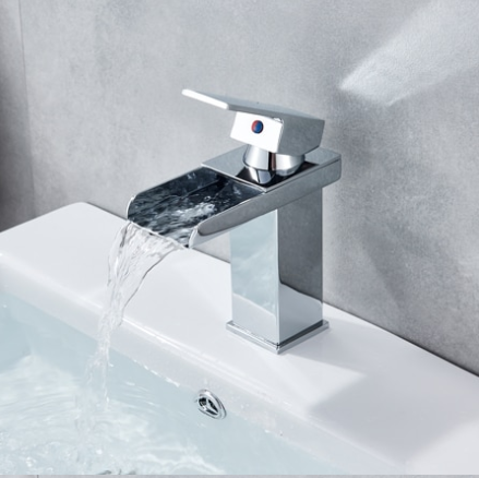 Grifo De Bano Monomandos Lavamanos Cascada Monomando Cromado Water Dispenser Washroom Faucet  Chrome Finish Washbasin Faucet