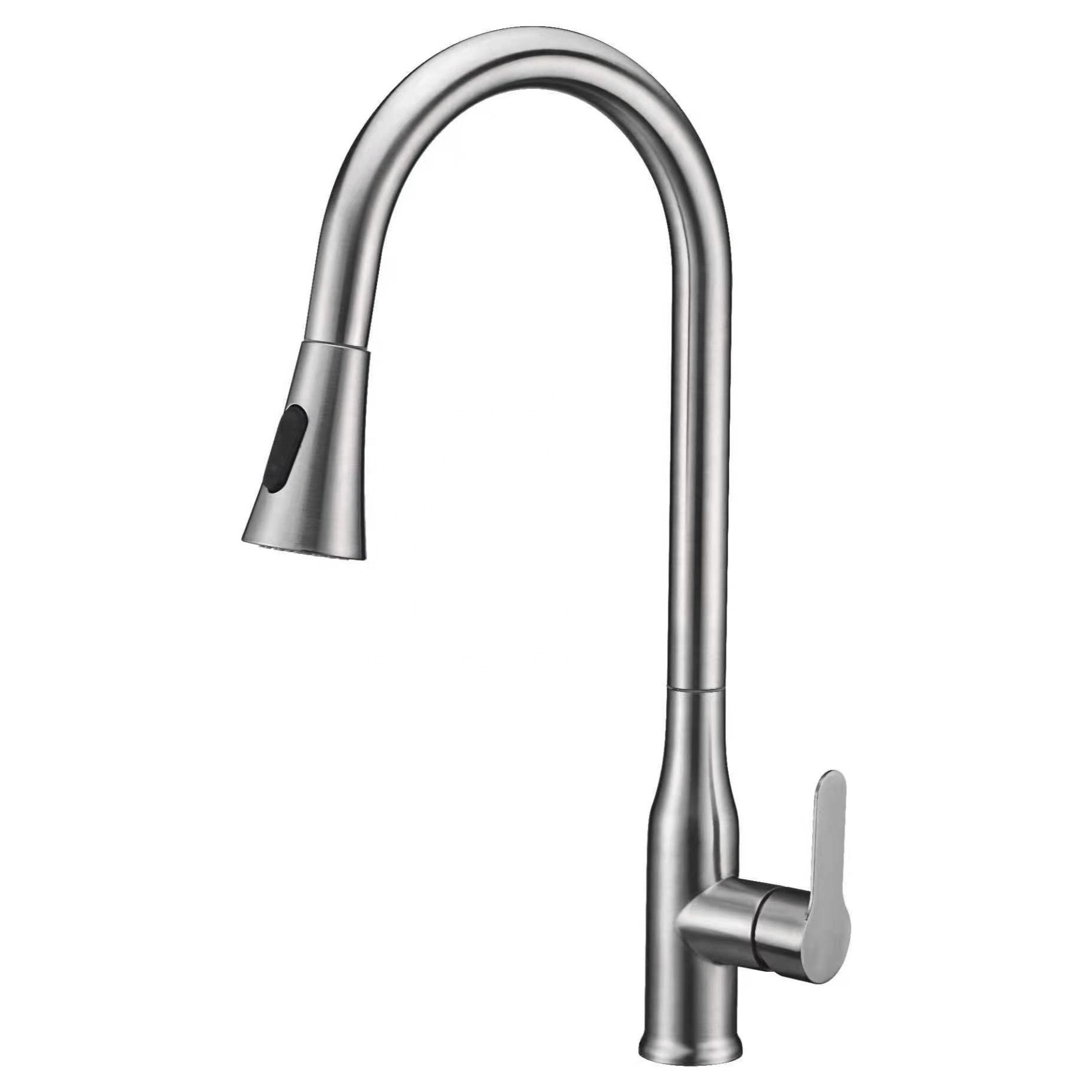 304 Stainless Steel Kitchen Sink Faucet with PullOut Sprayer Single Handle Kitchen Faucet,High-Arc Single Hole RV Kitchen Faucet