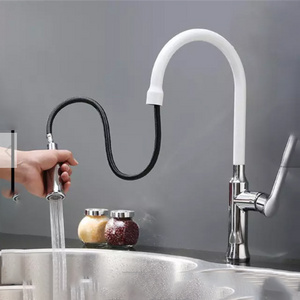 High quality pull down kitchen faucet flexible hose for kitchen mixer faucet nickel brushed Mixer Tap Faucet Grifos Ferreteria