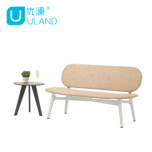 Uland Modern Patio Bench Aluminum Park Garden Chair Frame Outdoor Benches Metal Bench Indoor And Outdoor