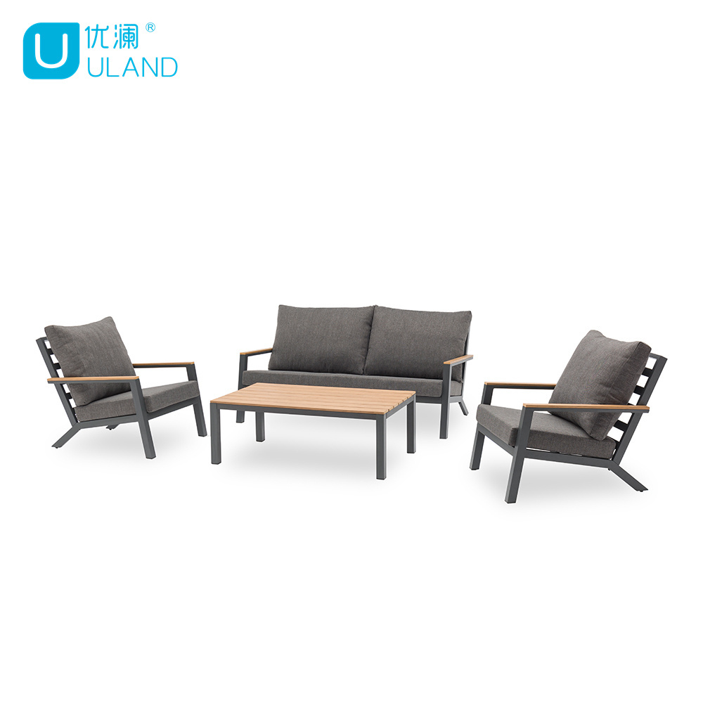 Uland Hot Sale Waterproof Garden Sets Furniture Aluminum Frame Modular Sofa Set Sofa Patio Outdoor Furniture