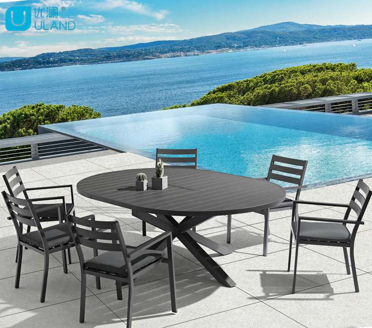 ULand Modern Design Stretchable Patio Table And Chairs Outdoor Furniture