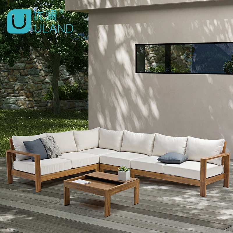 Uland Modern Furniture with Cushions Sofa Set Living Room Garden Patio Hotel Sectional L Shape Outdoor Sofa