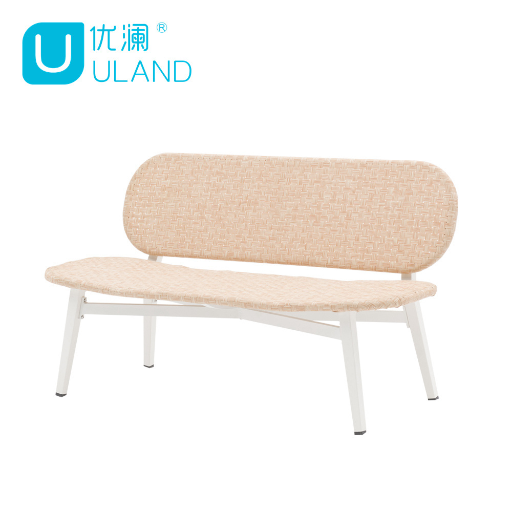 Uland Modern Patio Bench Aluminum Park Garden Chair Frame Outdoor Benches Metal Bench Indoor And Outdoor