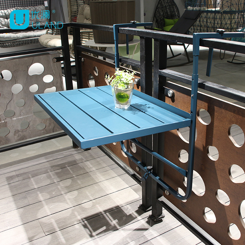 Uland Portable Folding Table Outdoor Boating Garden Patio Railing Hanging Balcony Folding Balcony Hanging Table