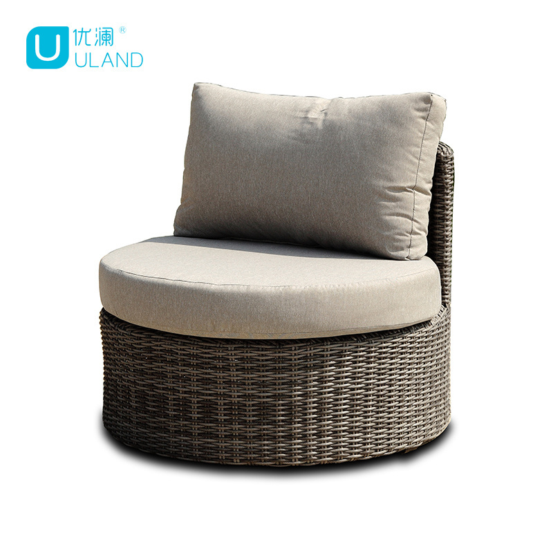 Uland Rattan Designed Outdoor Sofa Garden Furniture Set Semi Circle Rattan Wicker Sofa Outdoor Furniture Garden Sets