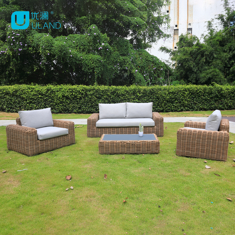 Uland Garden Outdoor Furniture Simple Sofa Chair Leisure Patio Wicker Chair Sofa Set Rattan Bed Outdoor sofa