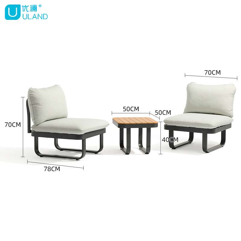 Factory Wholesale Garden Set Modern Aluminium Sectional Sets Patio Outdoor Furniture Sofa