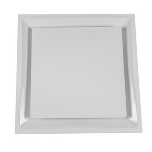 Drop Ceiling HVAC Supply Grille - for T-Bar  Lay in 1 coned - 24" x 24"  - Flat Plate Plaque Diffuser Vent Connection