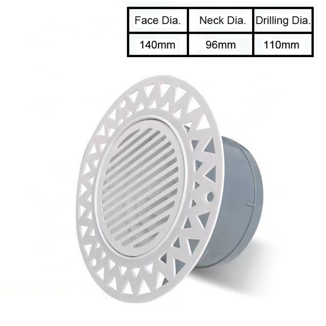 Invisible Drywall Round Air Return Louver Flush Mount Plastic Supply Air Ventilation Cover 75mm Ceiling Diffuser Air Grilles