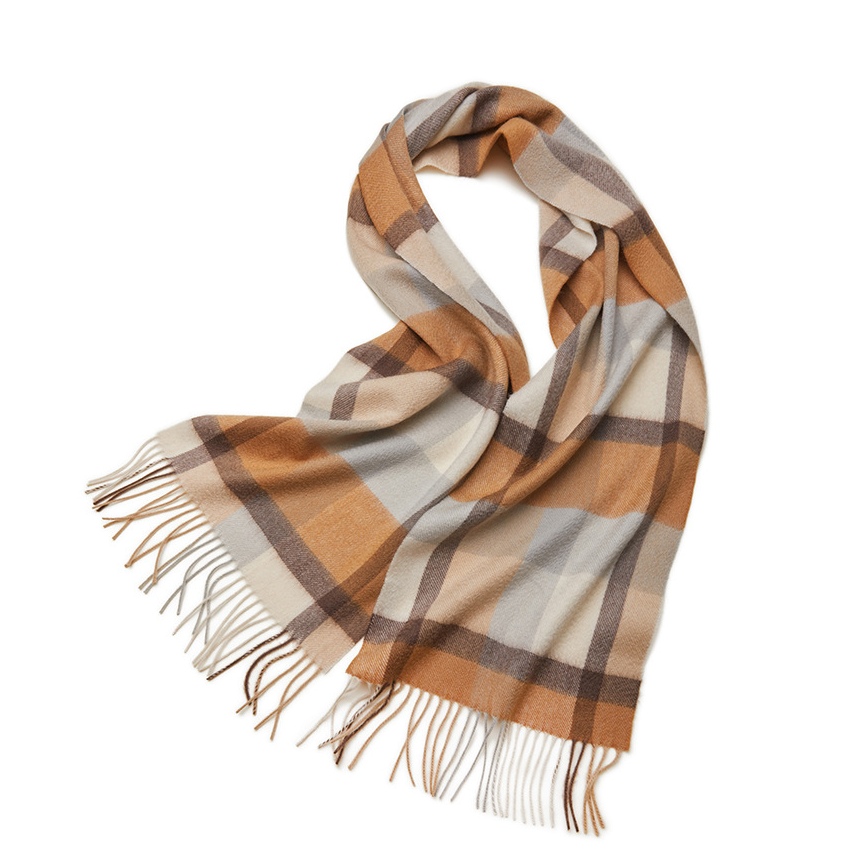 wholesale tartan check pure 100% cashmere plaid poncho new men women with the same scarf warm sheep wool comfortable long scarf