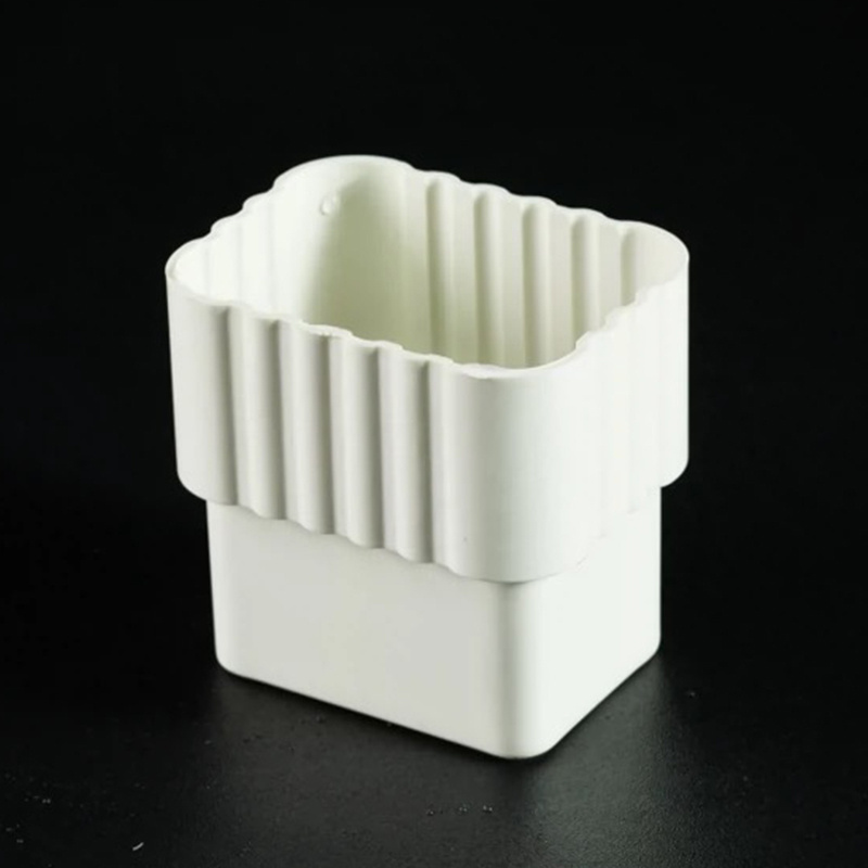 Factory PVC square 5-inch direct connector connector Gutter downstream splitter gutter fittings