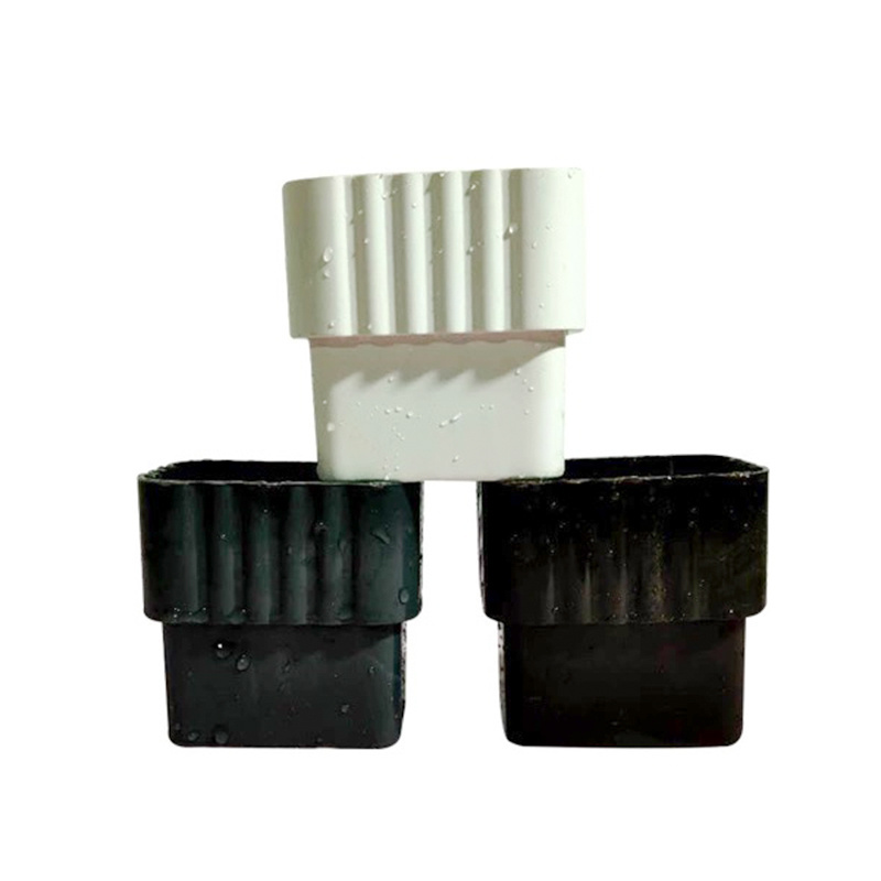 Factory PVC square 5-inch direct connector connector Gutter downstream splitter gutter fittings