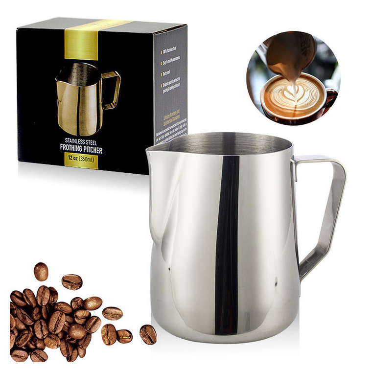 Custom stainless steel mini stainless steel latte espresso frothing milk jug pitcher